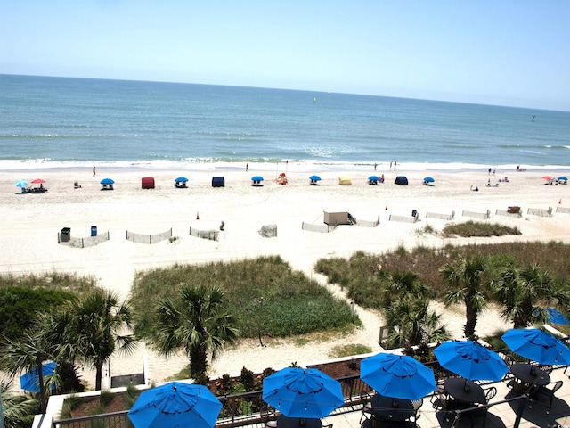 water view with a view of the beach