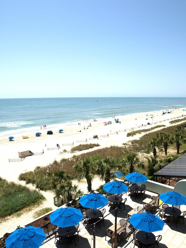 water view with a view of the beach