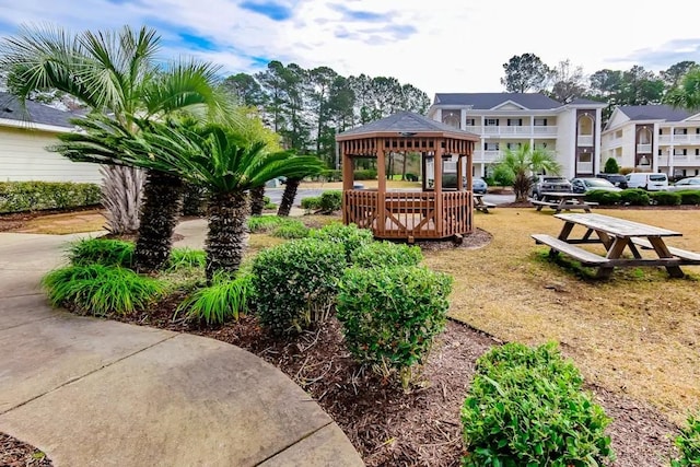 view of home's community with a gazebo