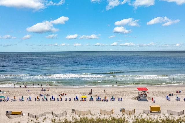 property view of water with a view of the beach