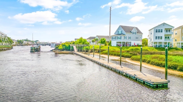 view of property's community with a water view