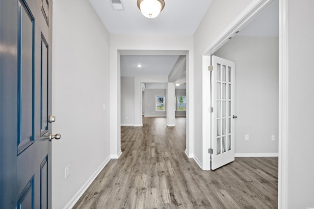 entrance foyer featuring light hardwood / wood-style floors