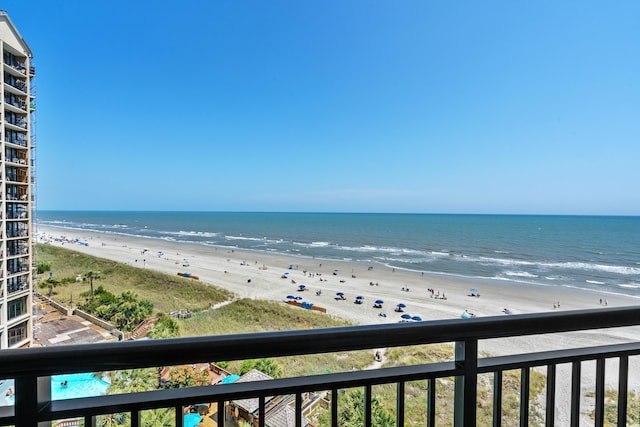 water view featuring a view of the beach