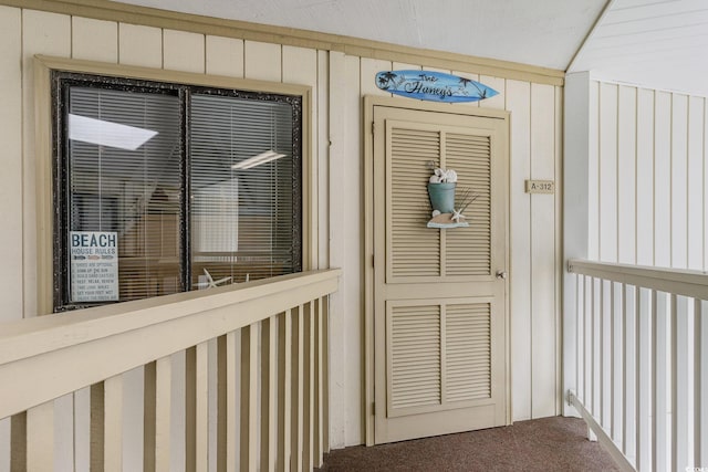 view of doorway to property