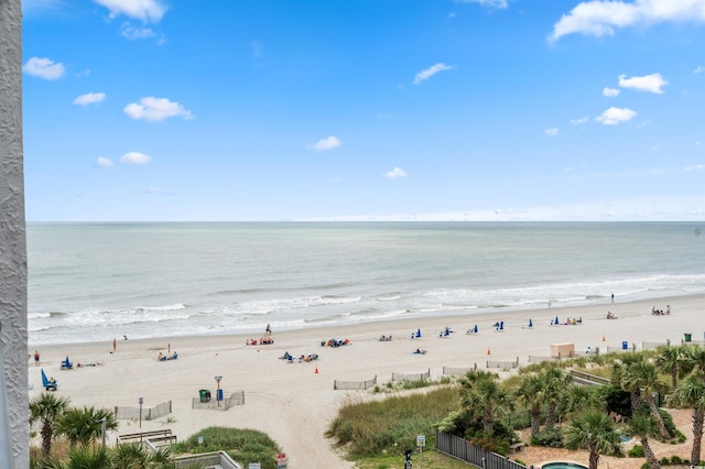 property view of water with a view of the beach