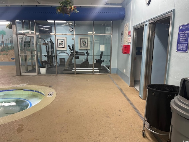 view of exercise room