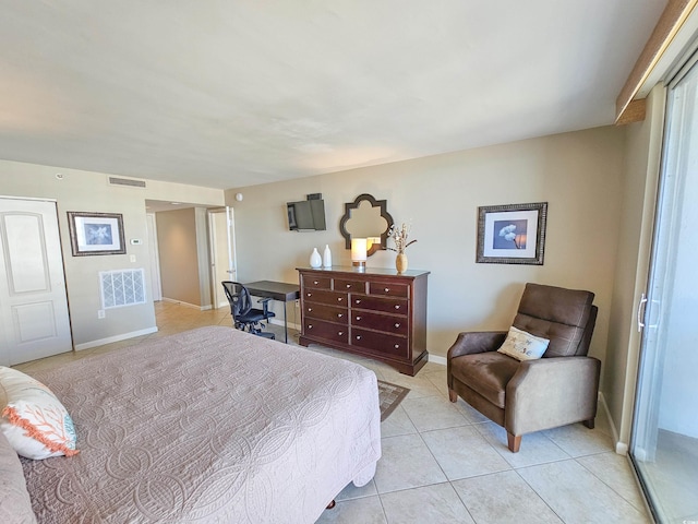 view of tiled bedroom