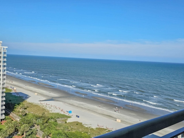 property view of water with a view of the beach