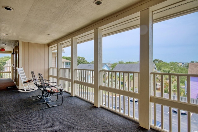 view of sunroom