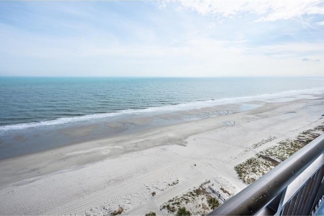 property view of water with a view of the beach