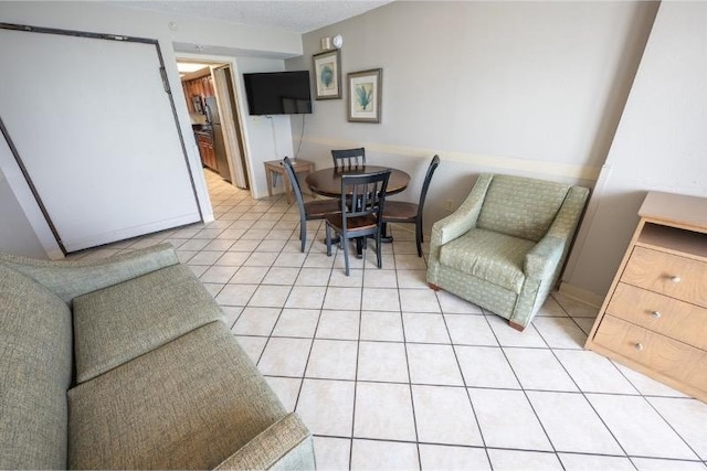 view of tiled dining space