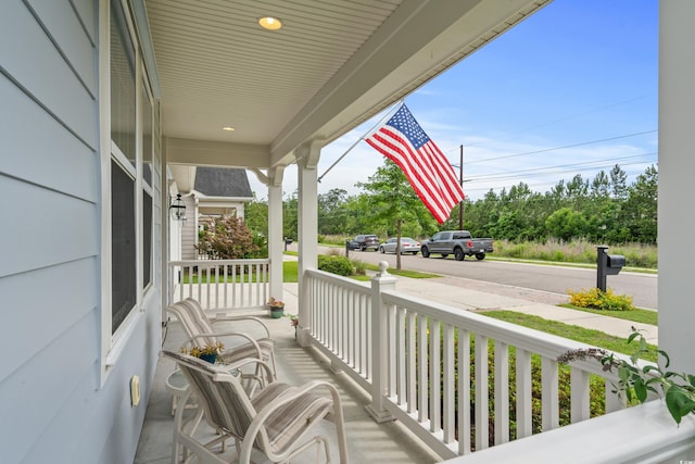 balcony with covered porch