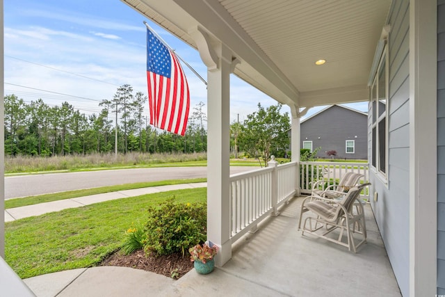 balcony with a porch