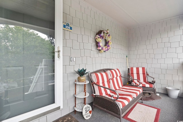 view of patio with covered porch