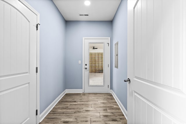 entryway featuring light hardwood / wood-style floors