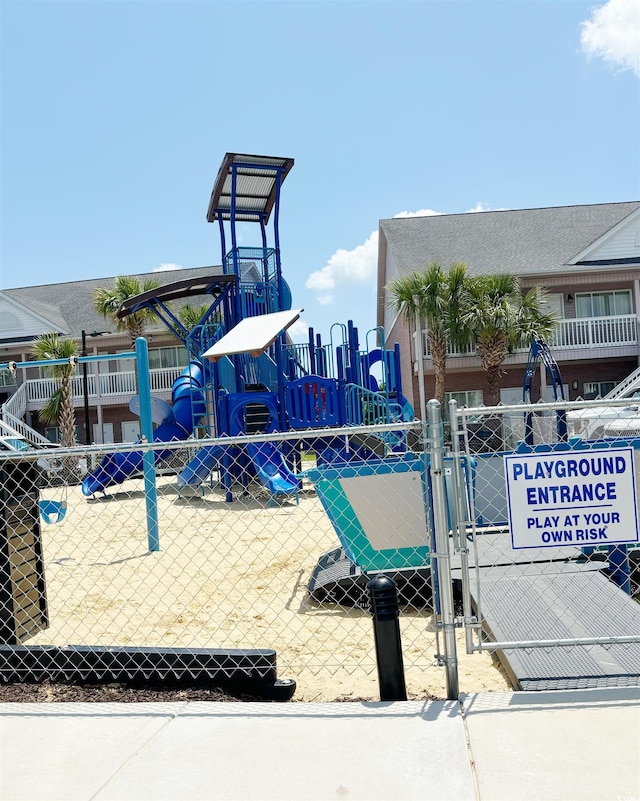 view of jungle gym