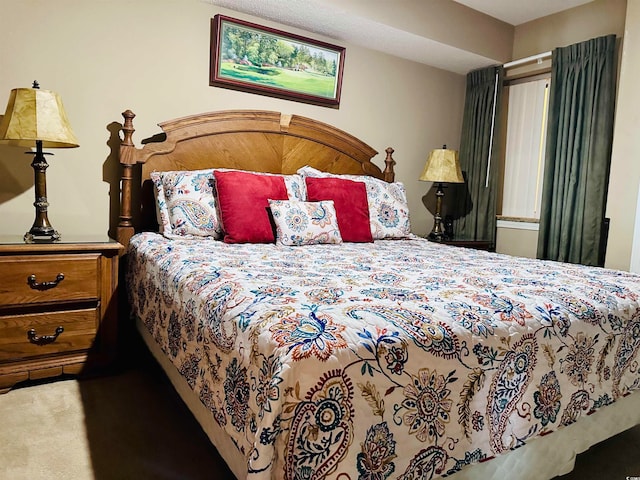 bedroom with carpet floors