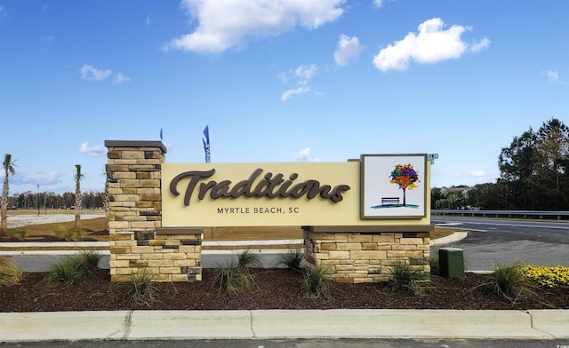 view of community sign