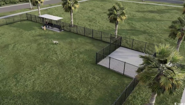 view of yard with tennis court