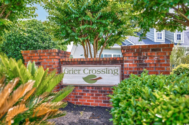 view of community sign