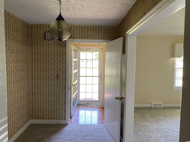 4155 Pinewood Dr, Mullins, SC 29574 - interior space with a textured ceiling and carpet floors