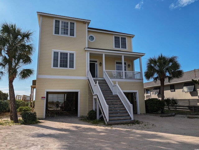 view of front of home with a porch