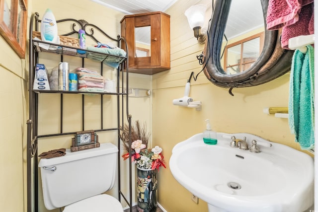 bathroom featuring toilet and sink