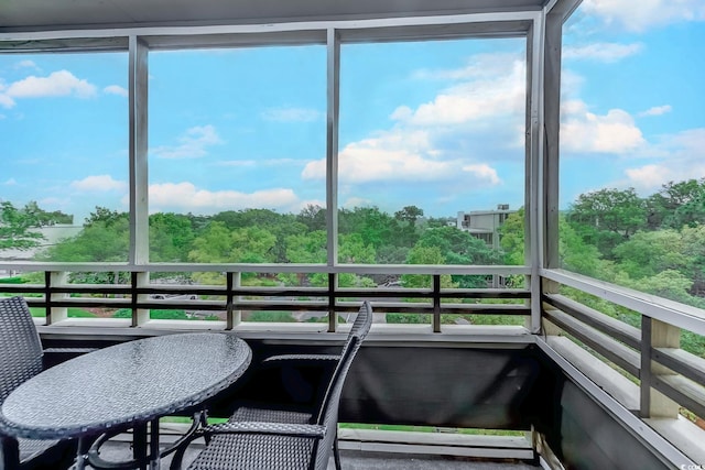 view of sunroom