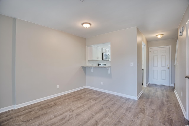 empty room featuring light wood-type flooring