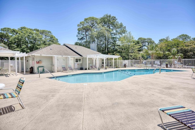 view of pool with a patio area