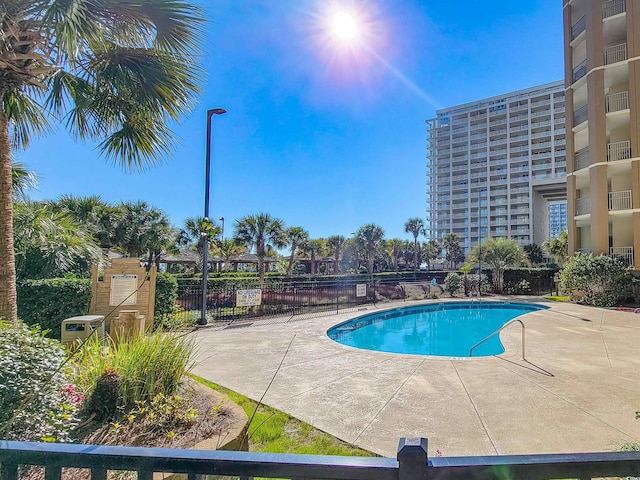 view of pool with a patio area