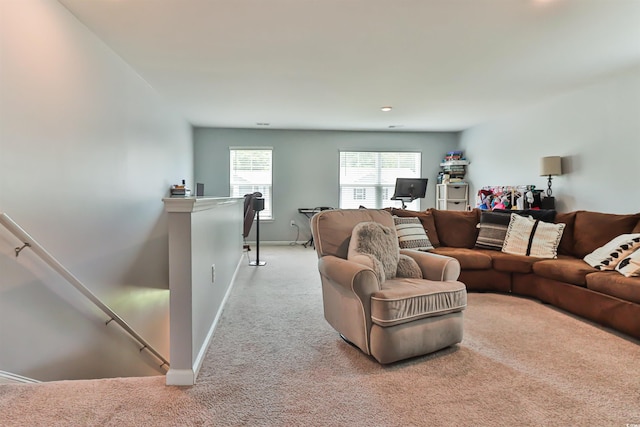 view of carpeted living room