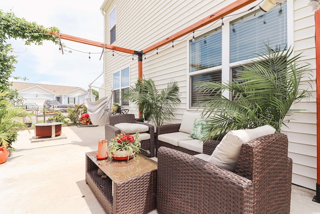 view of patio / terrace featuring outdoor lounge area