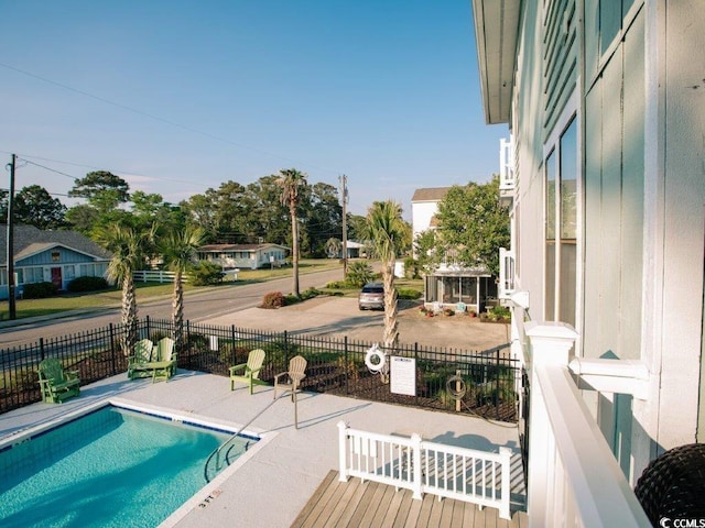 view of pool with a patio area