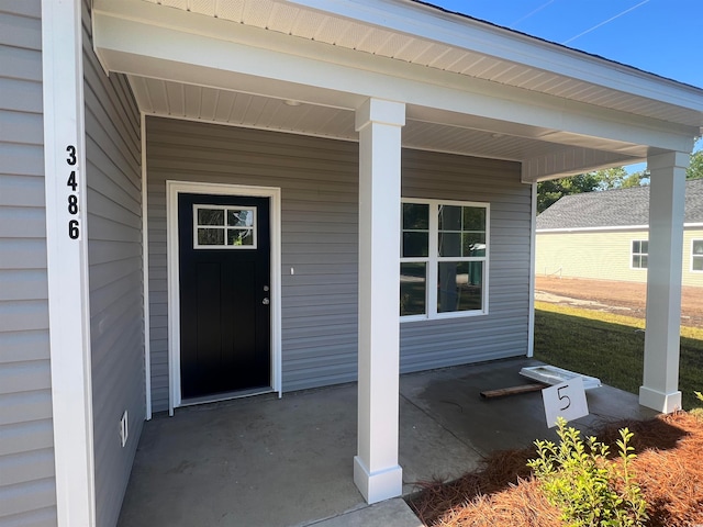 view of doorway to property