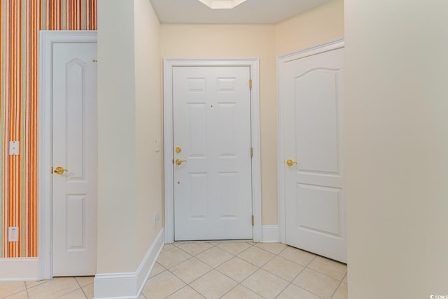 view of tiled foyer