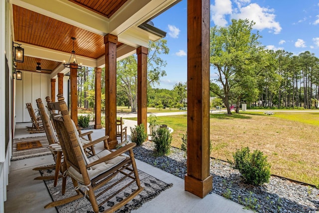 view of patio / terrace with a porch