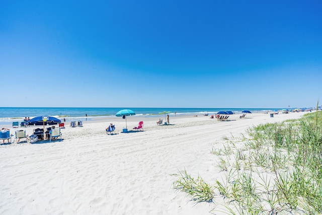 water view featuring a beach view