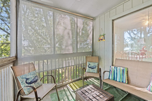 view of sunroom