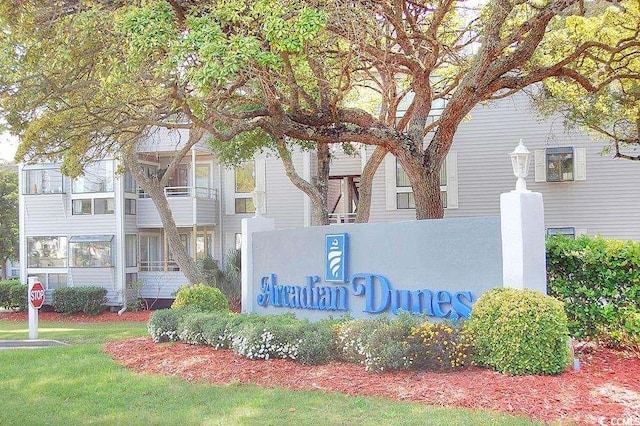 view of community sign