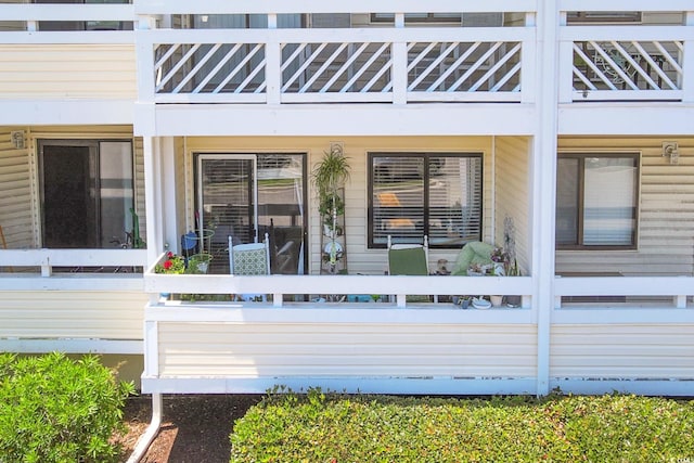 exterior space with a balcony