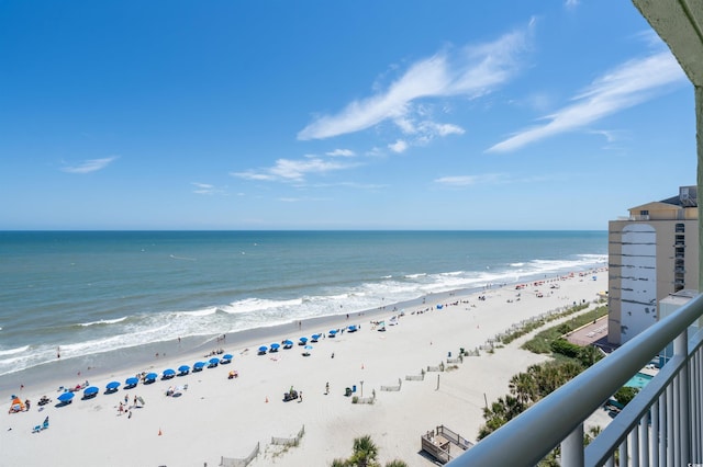 property view of water with a view of the beach