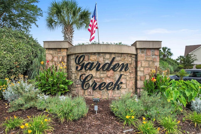 view of community sign