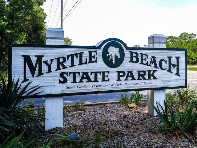 view of community sign