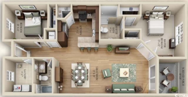 35 Delray Dr Unit 2-C, Murrells Inlet, SC 29576 - room layout