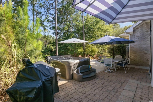 view of terrace with grilling area