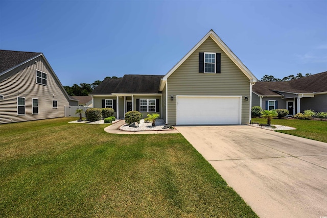 view of front of property with a front yard