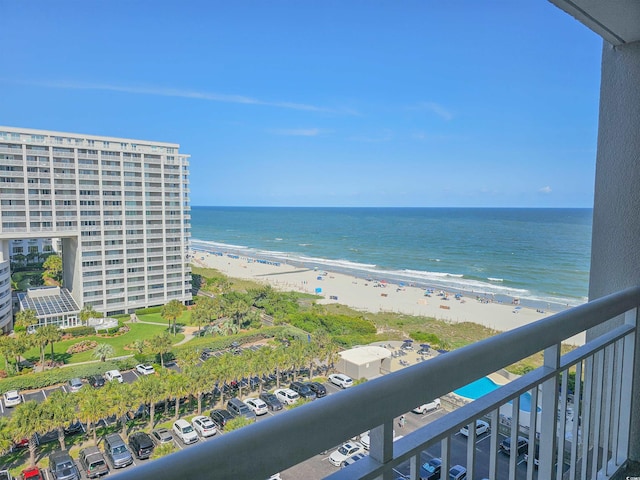 water view featuring a beach view