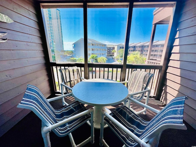 view of sunroom