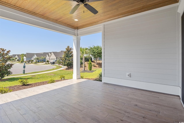 view of patio / terrace with ceiling fan